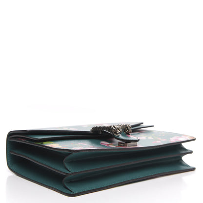Gucci Calfskin Blooms Print Medium Dionysus Shoulder Bag Bright Emerald Multicolor 4 of 10