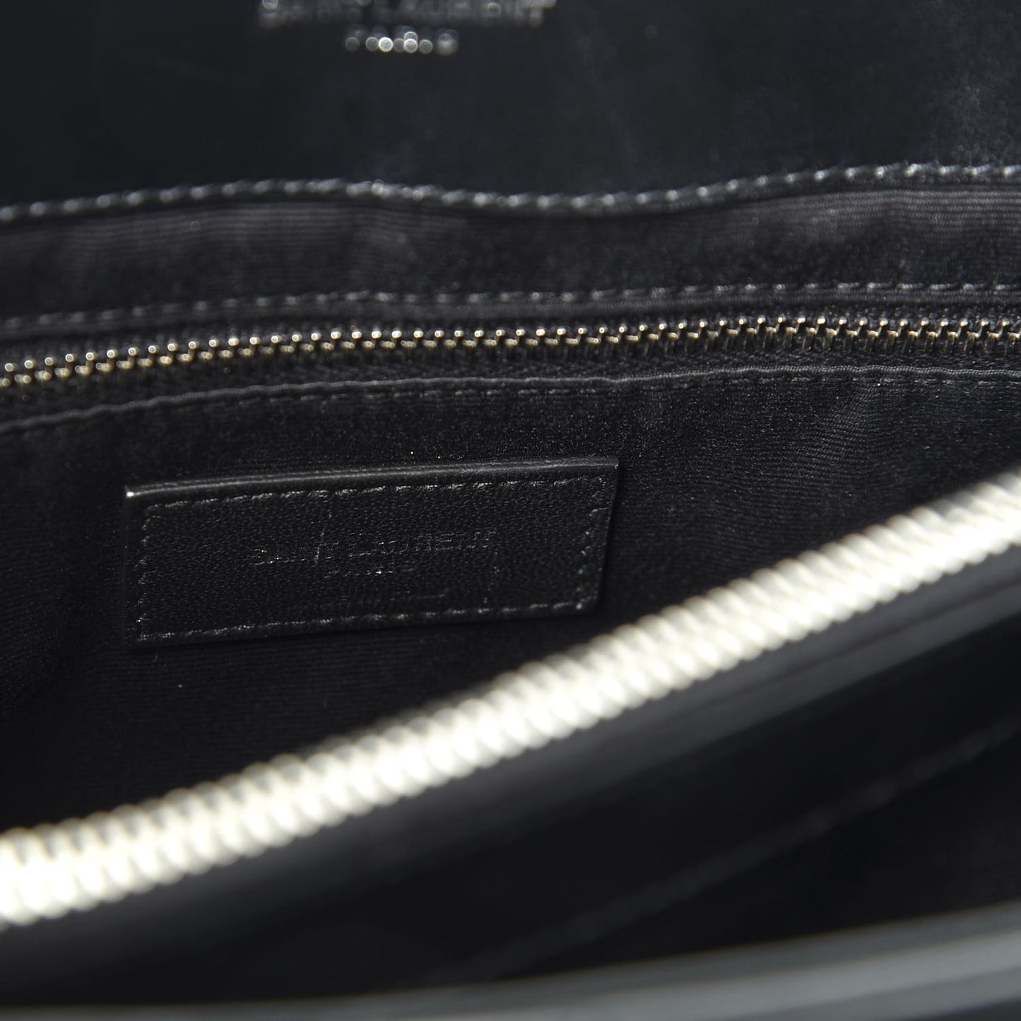 Calfskin Y Quilted Monogram Medium Loulou Chain Satchel Black
