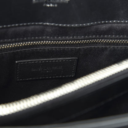 Saint Laurent Calfskin Y Quilted Monogram Medium Loulou Chain Satchel Black 7 of 9