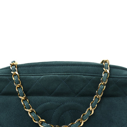 Chanel Suede Quilted CC Tassel Camera Bag Blue 8 of 10