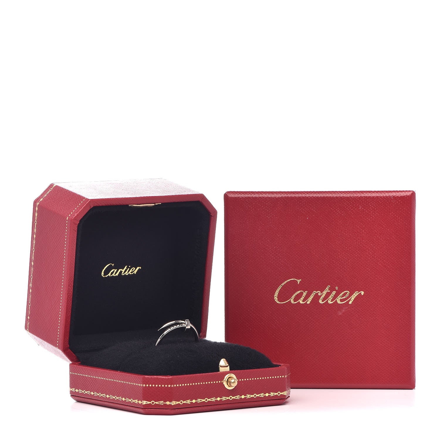 Cartier 18K White Gold Small Juste Un Clou Ring 57 8 5 of 5