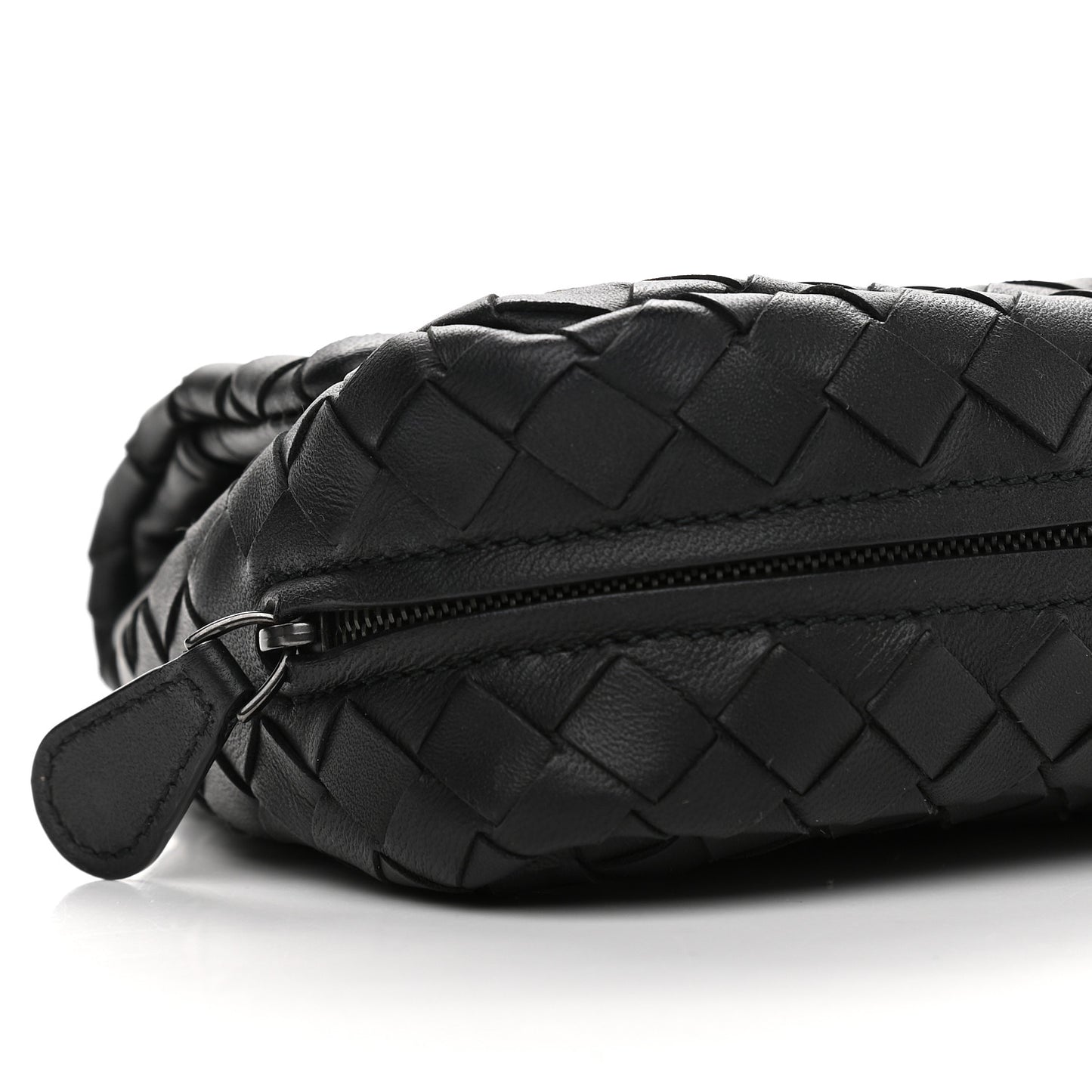 Nappa Intrecciato Mini Chain Messenger Black