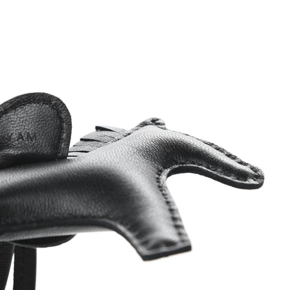 Hermes Milo Lambskin Matte Alligator Touch Grigri Rodeo Horse Bag Charm PM So Black 4 of 5