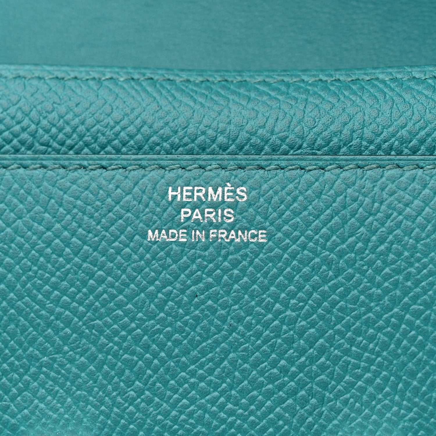 Hermes Epsom Enamel Constance Long Wallet Bleu Paon 6 of 6