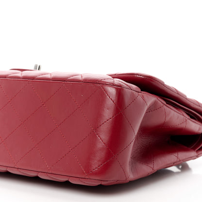 Chanel Lambskin Quilted Jumbo Double Flap Dark Red 11 of 11