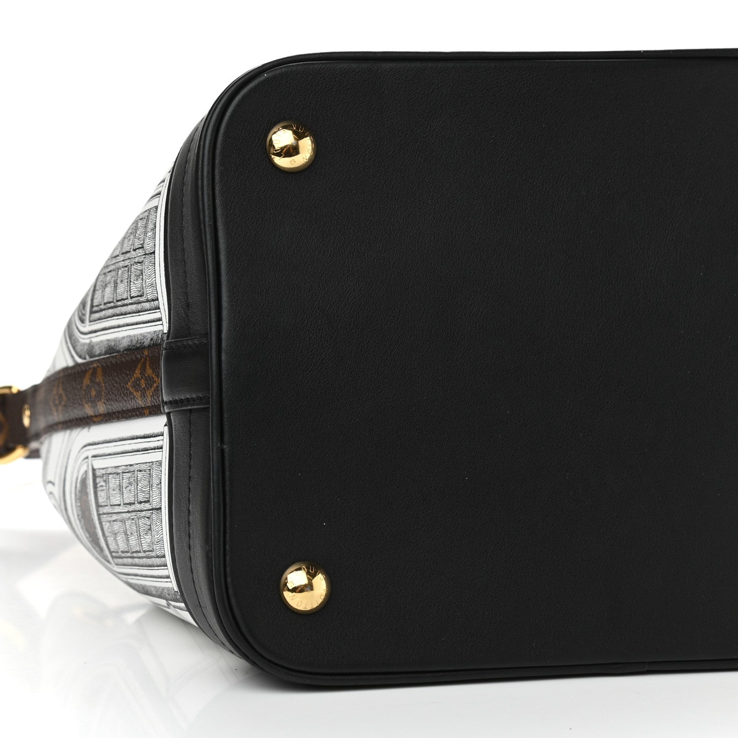 Louis Vuitton X FORNASETTI Calfskin Architettura Noe MM Black White 8 of 9