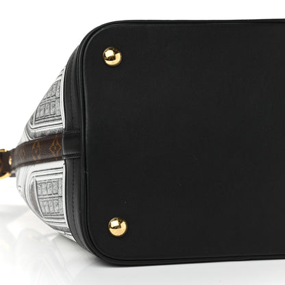 Louis Vuitton X FORNASETTI Calfskin Architettura Noe MM Black White 8 of 9