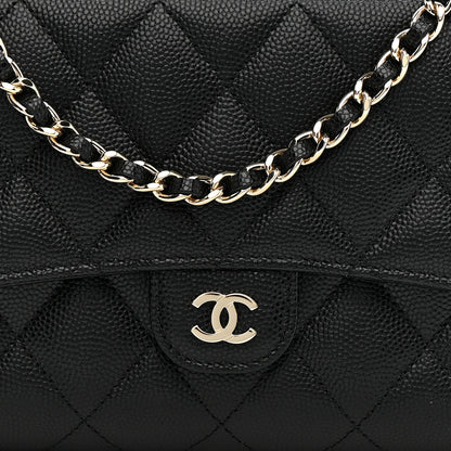 Chanel Caviar Quilted Phone Holder Wallet on Removable Chain Black 10 of 13