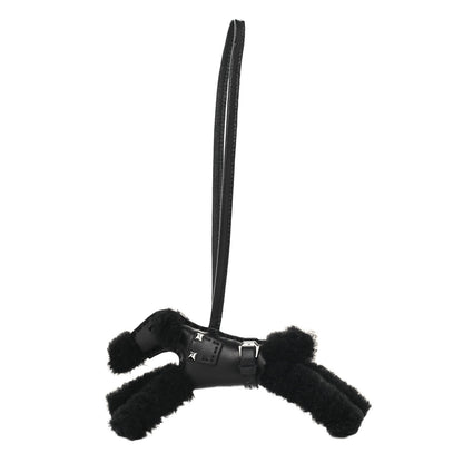 Hermes Milo Lambskin Shearling Budy Punk Charm Black 1 of 3
