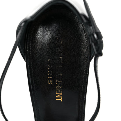 Saint Laurent Patent Calfskin Opyum 110 Sandals 39.5 Black 7 of 9