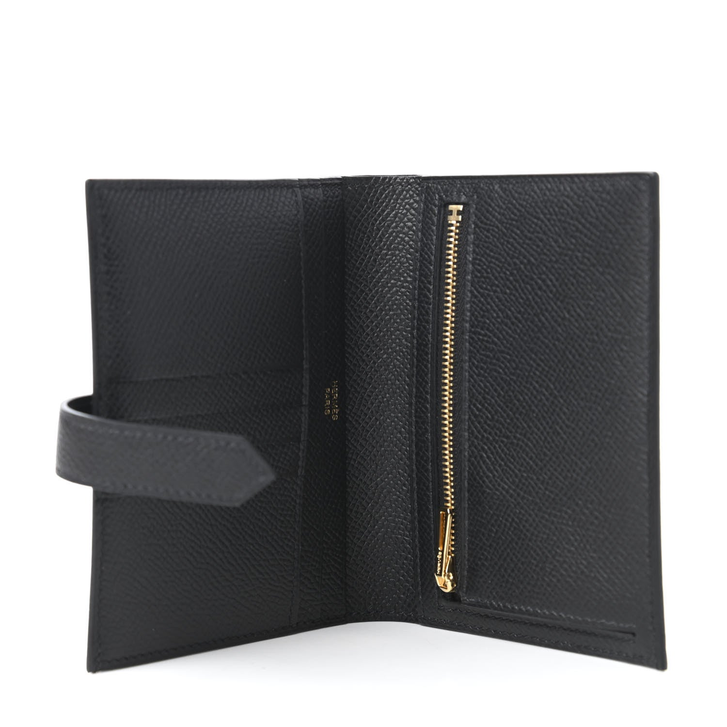 Hermes Epsom Bearn Compact Wallet Black 5 of 10