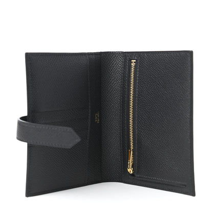 Hermes Epsom Bearn Compact Wallet Black 5 of 10