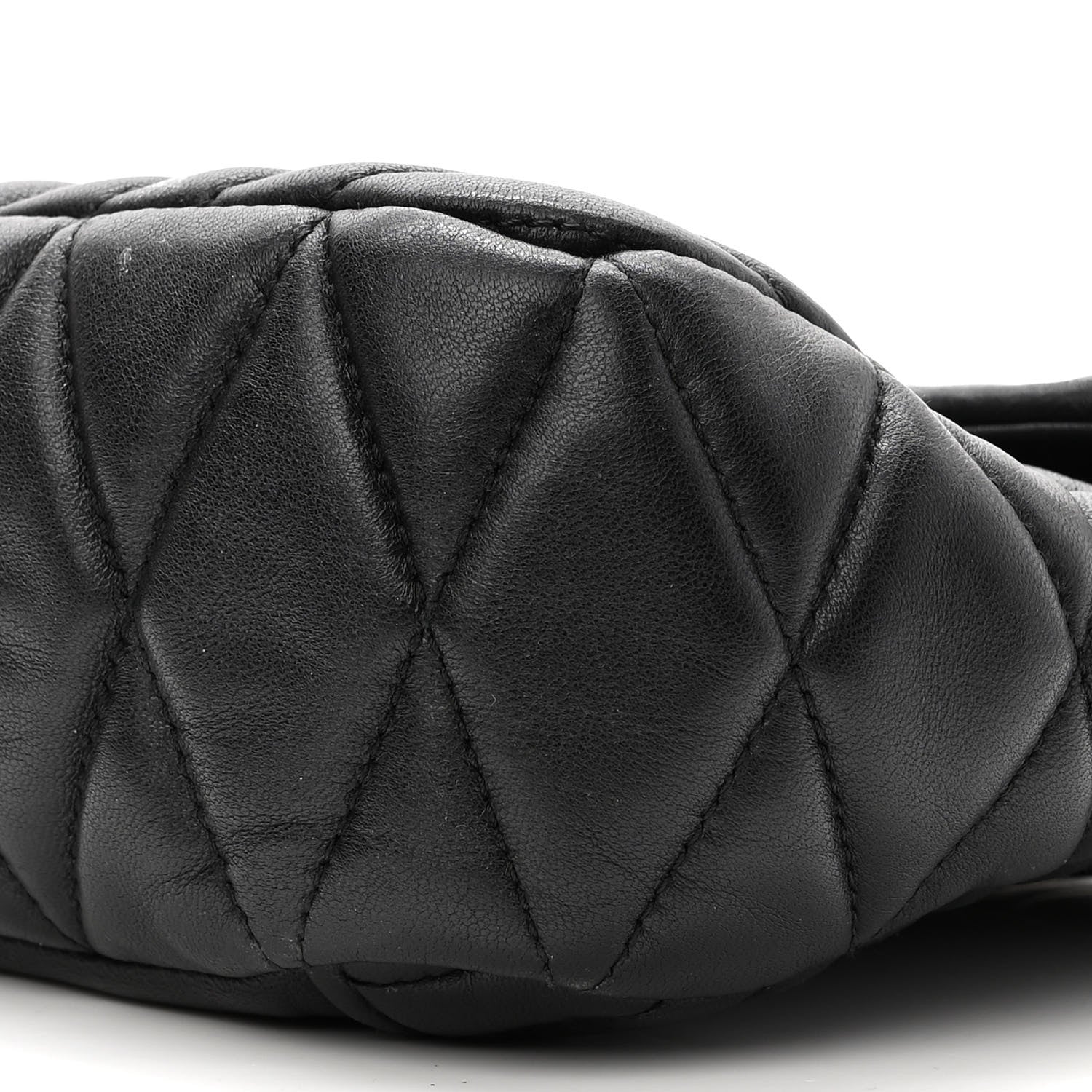 Miu Miu Nappa Matelasse Biker Shoulder Bag Black 9 of 13