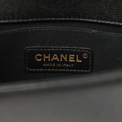 Chanel Caviar Chevron Quilted Small Boy Flap Black 10 of 21