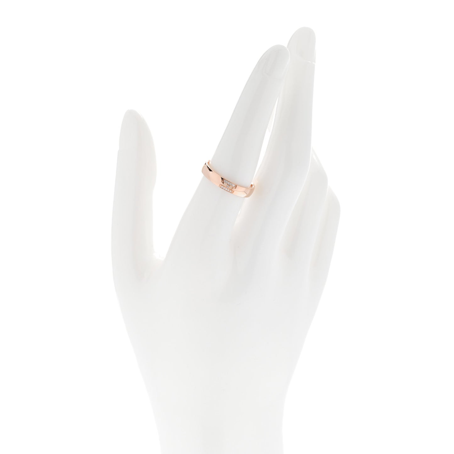 18K Rose Gold Diamond Ever Herakles Wedding Band Ring 55 7.25
