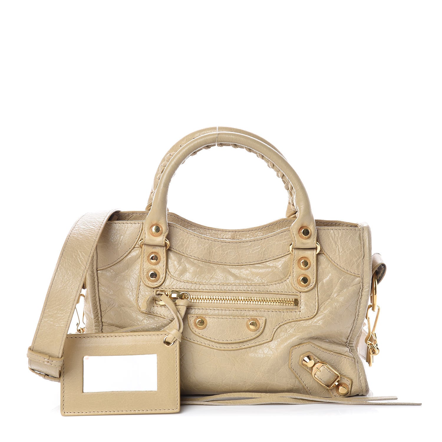 Balenciaga Agneau Classic Gold Hardware Mini S Citytrap Beige Sable 1 of 12