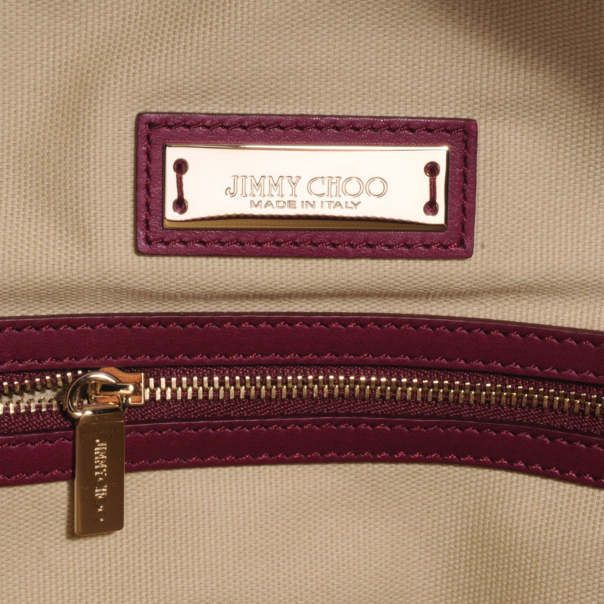 Jimmy Choo Leather S Soft Shiny Calf Justine Plum 6 of 8