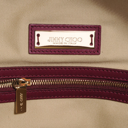 Jimmy Choo Leather S Soft Shiny Calf Justine Plum 6 of 8