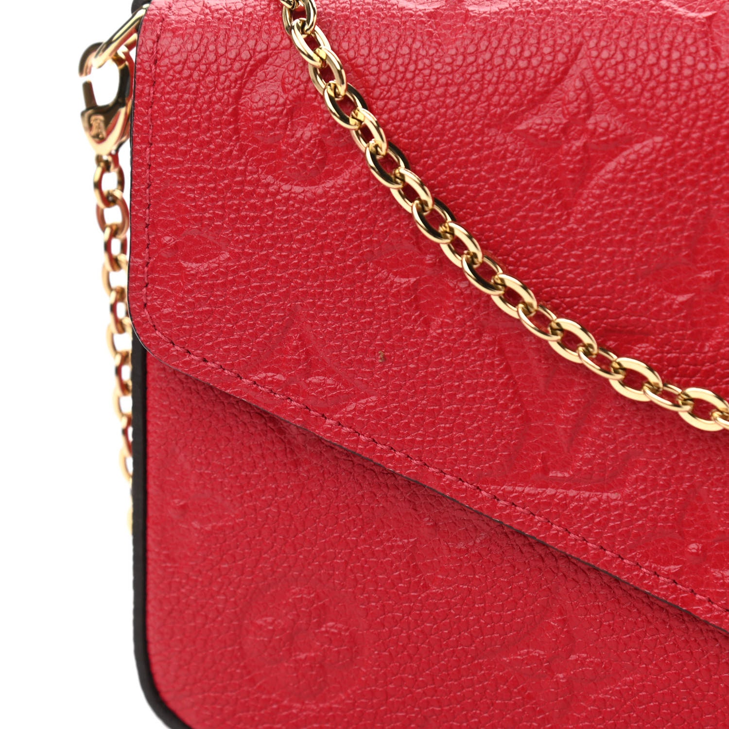 Louis Vuitton Empreinte Pochette Felicie Chain Wallet Scarlet 12 of 12
