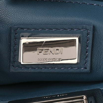 Fendi Nappa Bi-Color Mini Waves Peekaboo Iconic Satchel Ceruleo Banana 7 of 10