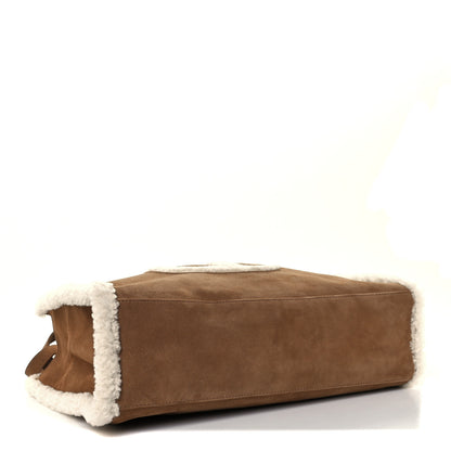Telfar X UGG Suede Shearling Medium Shopping Bag Chestnut 4 of 13