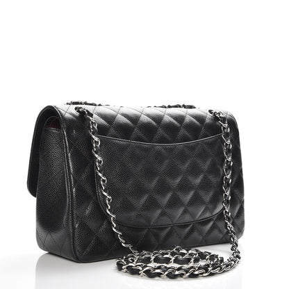 Chanel Caviar Quilted Jumbo Double Flap Black 3 of 7