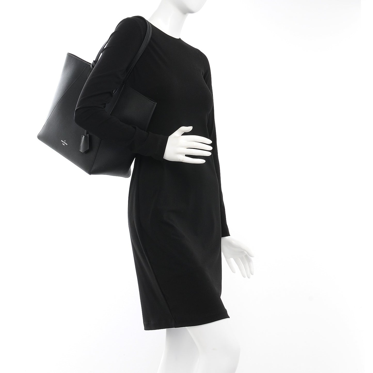 Calfskin Lockme Cabas Black