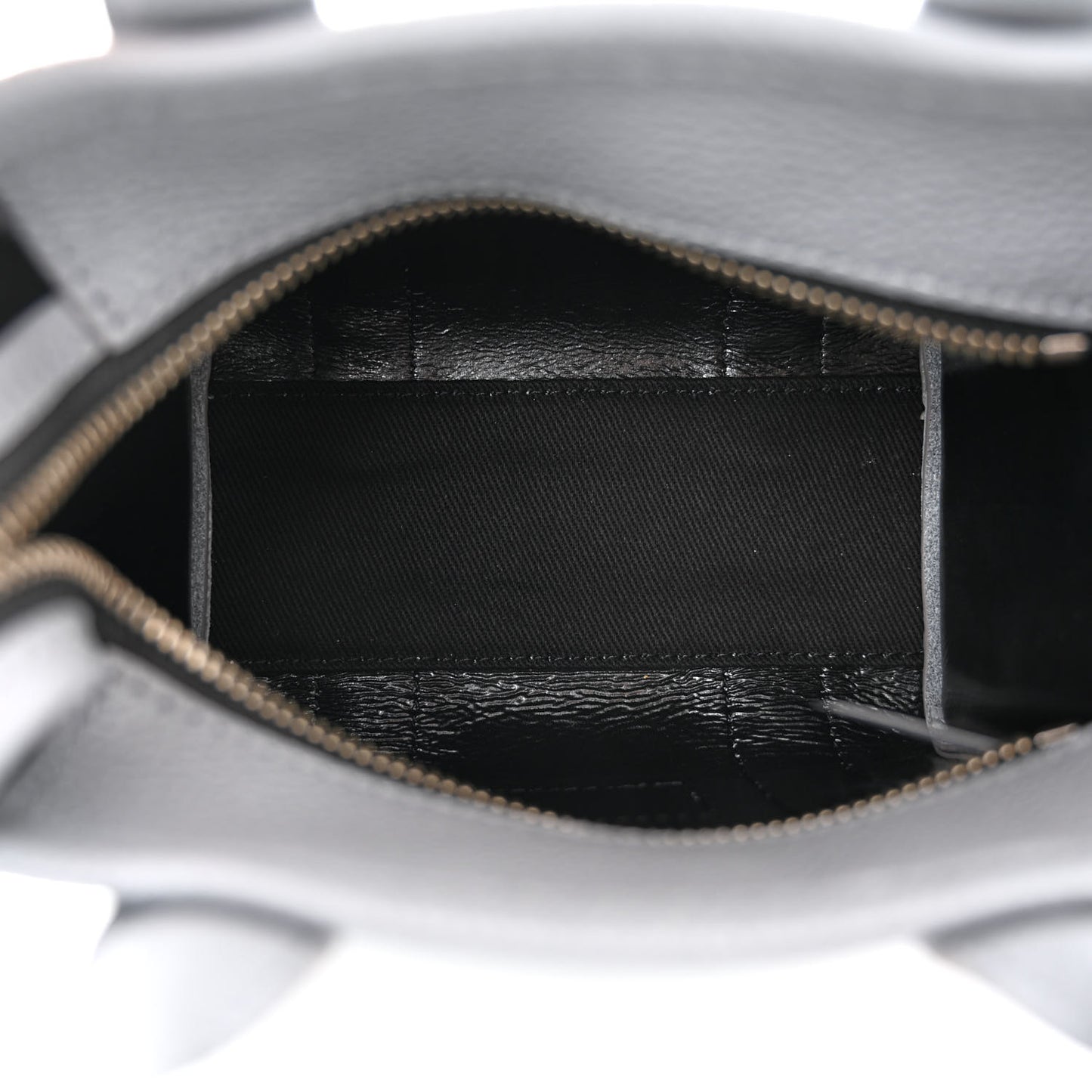 Grained Calfskin Mini The Tote Bag Grey