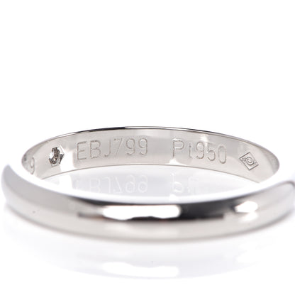 Cartier Platinum Diamond 2.6mm 1895 Wedding Band Ring 49 4.75 5 of 7
