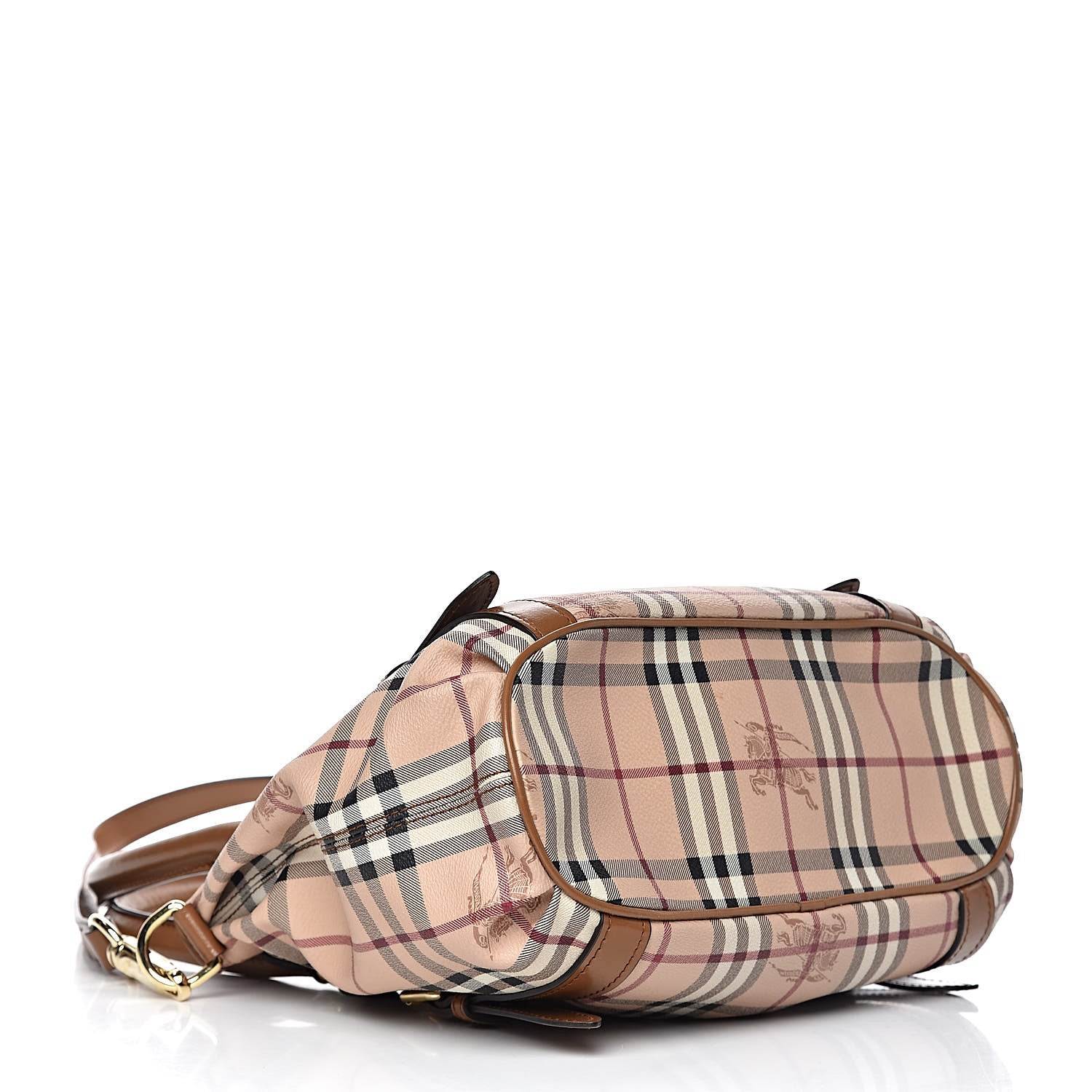 Burberry Haymarket Check Small Northfield Tote Mid Camel 4 of 14