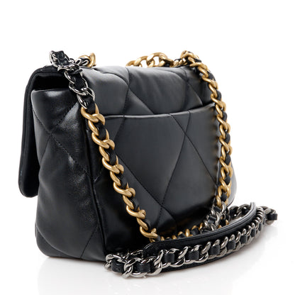 Chanel Lambskin Quilted Medium Chanel 19 Flap Black 3 of 10