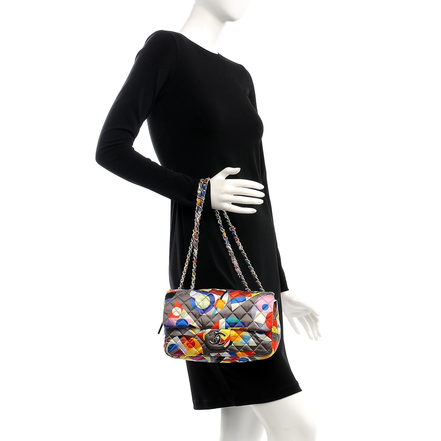 Nylon Printed Medium Coco Color Flap Multicolor
