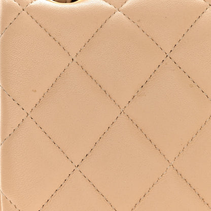 Chanel Lambskin Quilted Jumbo Double Flap Beige 13 of 26