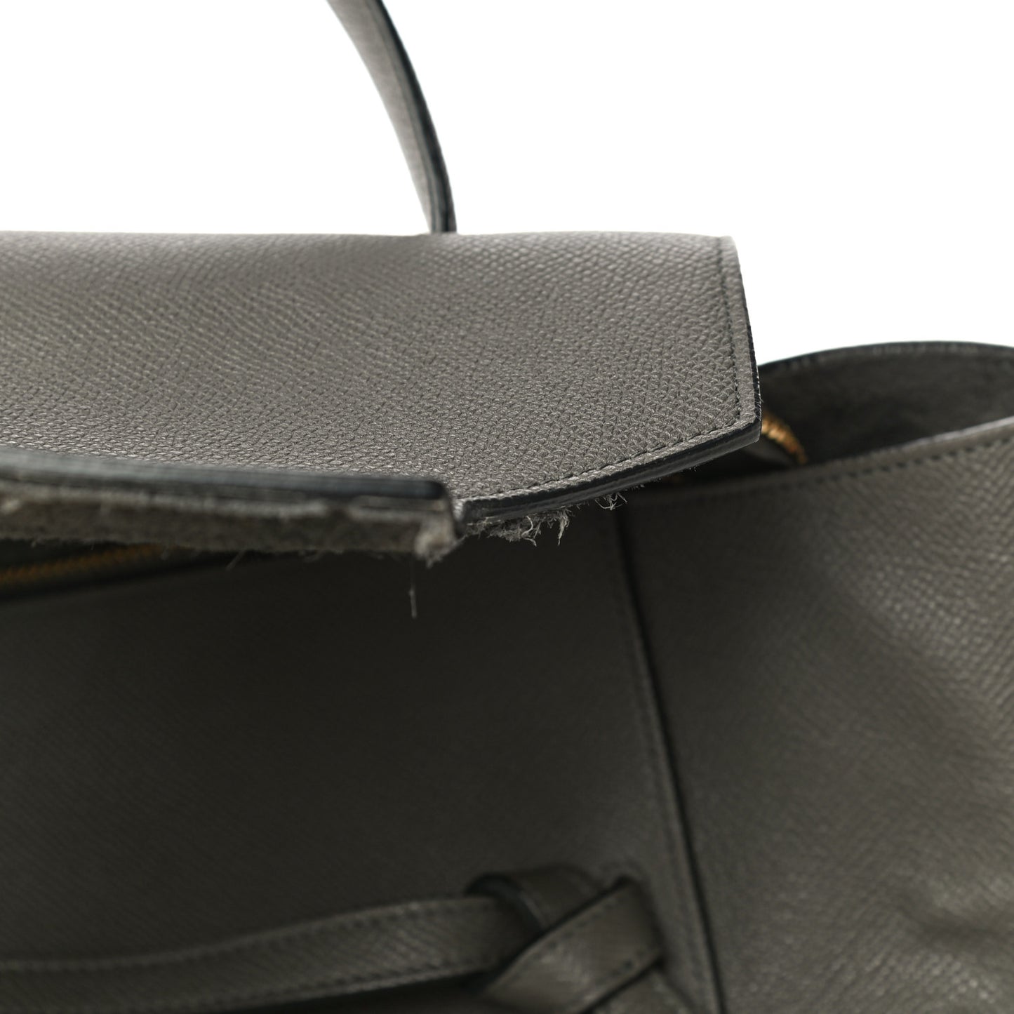 Grained Calfskin Mini Belt Bag Grey