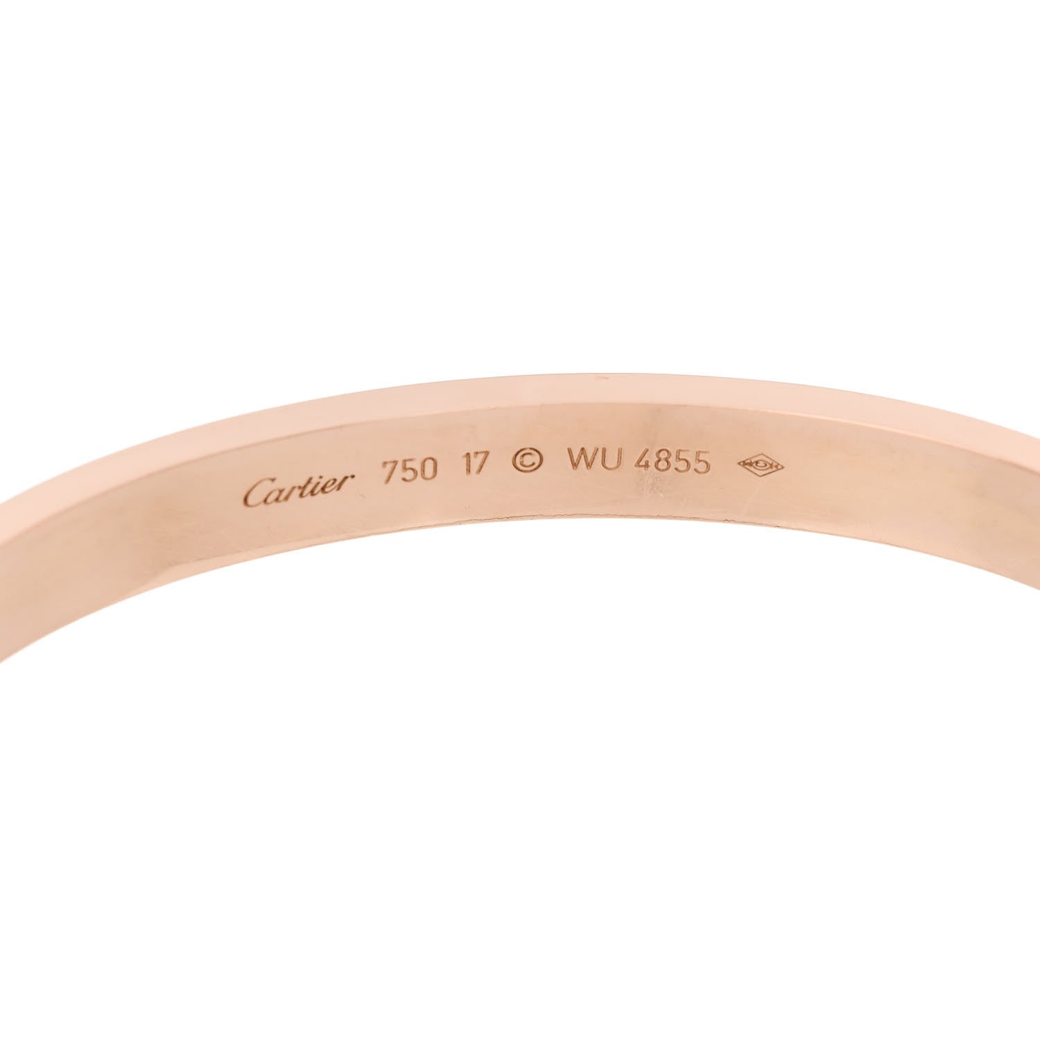 Cartier 18K Pink Gold LOVE Bracelet 17 6 of 9