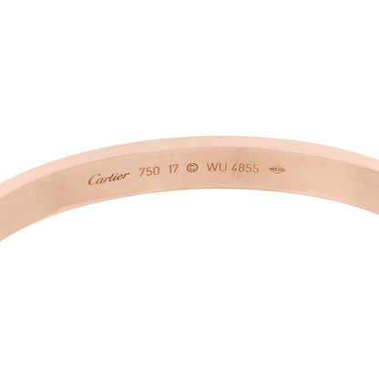 Cartier 18K Pink Gold LOVE Bracelet 17 6 of 9