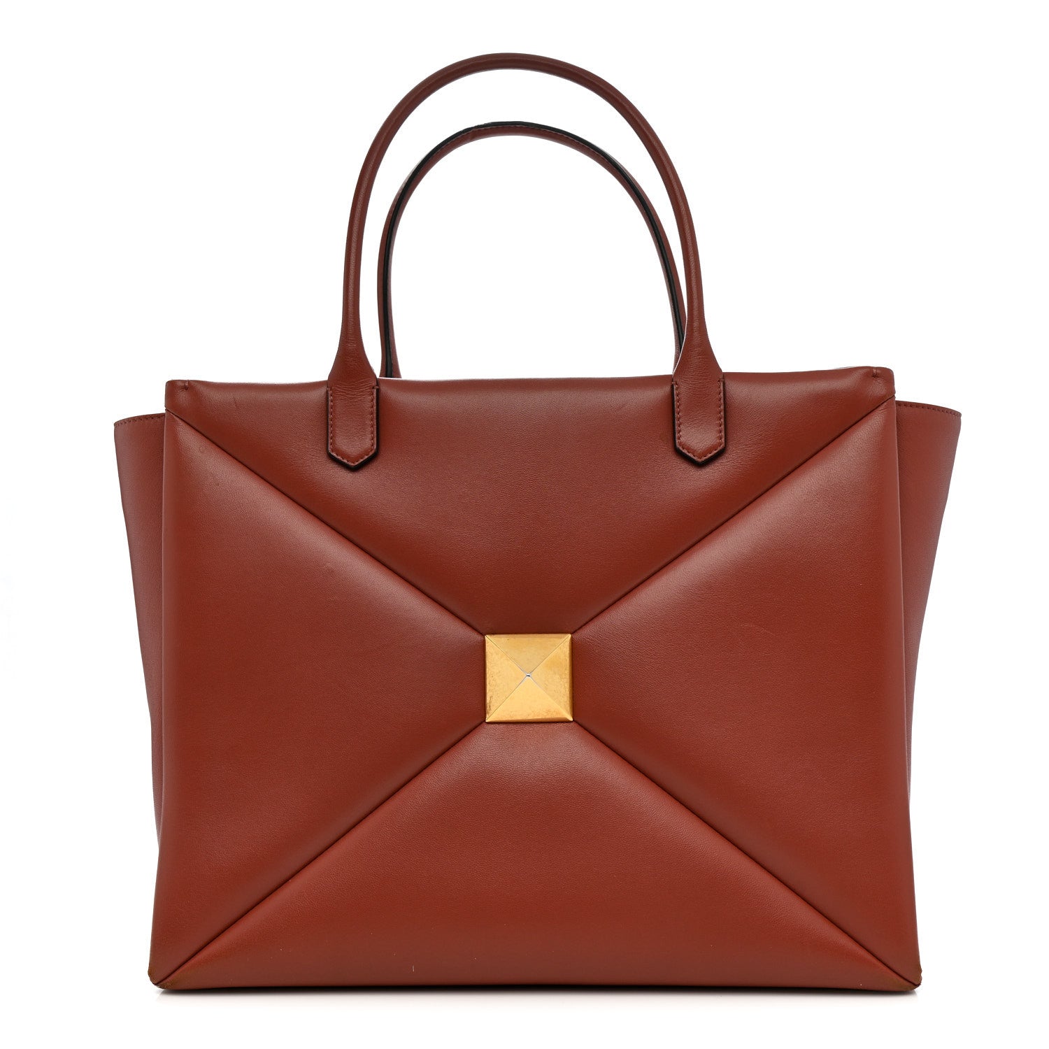 Valentino Garavani Nappa Large One Stud Handbag Gingerbread 1 of 18