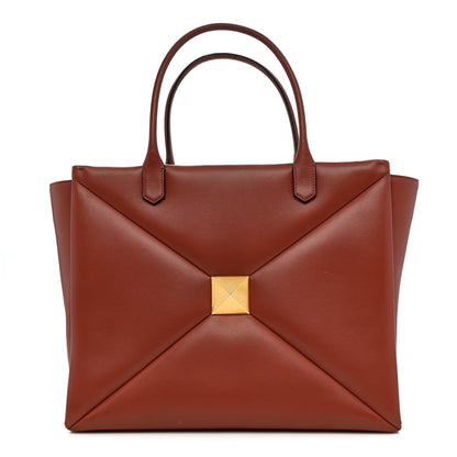 Valentino Garavani Nappa Large One Stud Handbag Gingerbread 1 of 18