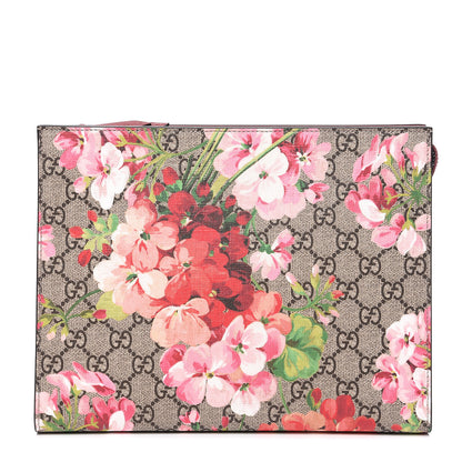 Gucci GG Supreme Monogram Blooms Large Cosmetic Case Beige Multicolor Dry Rose 1 of 9