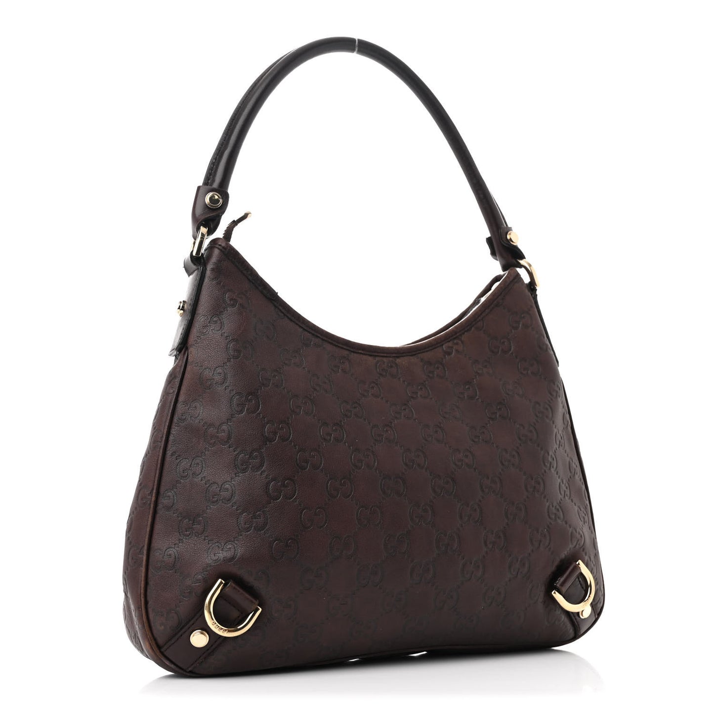 Guccissima Medium Abbey D Ring Hobo Chocolate