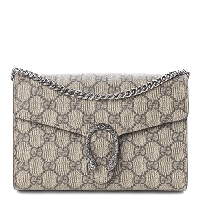 Gucci GG Supreme Monogram Mini Dionysus Chain Wallet Beige Taupe 1 of 8