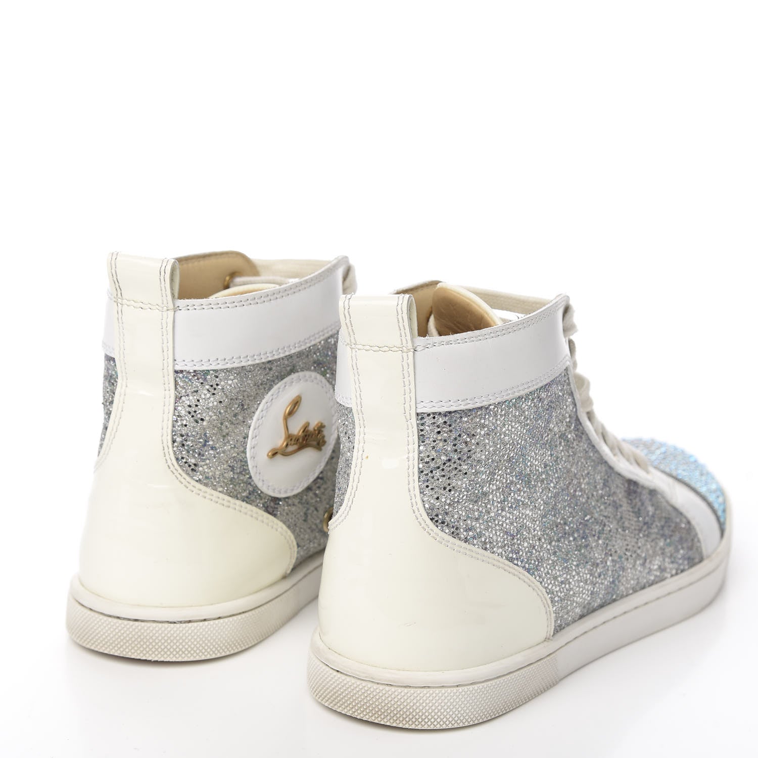 Christian Louboutin Glitter Bip Bip Strass Womens Flat Sneakers 36 Version Multi 4 of 9