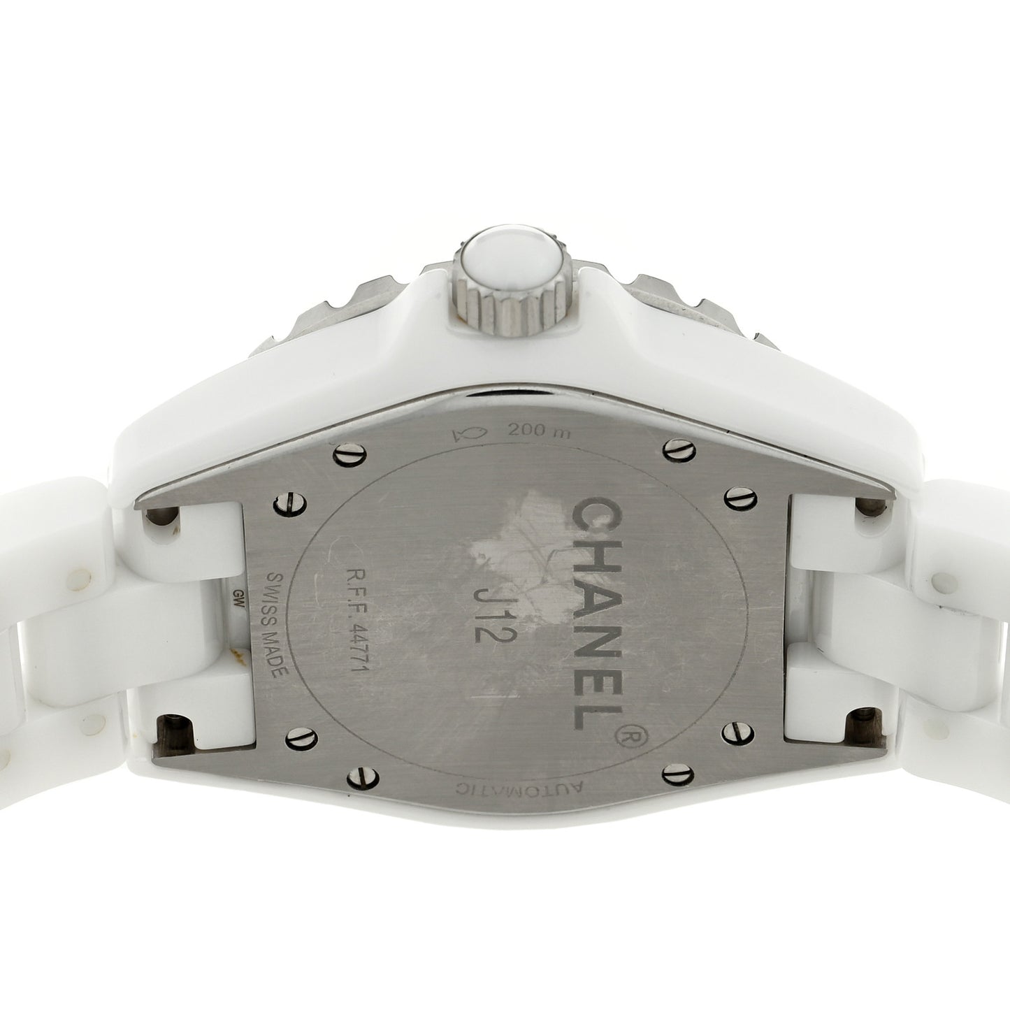 Stainless Steel Ceramic Diamond 38mm J12 Automatic Watch White