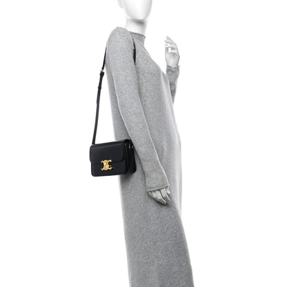 Celine Shiny Calfskin Teen Triomphe Black 2 of 10