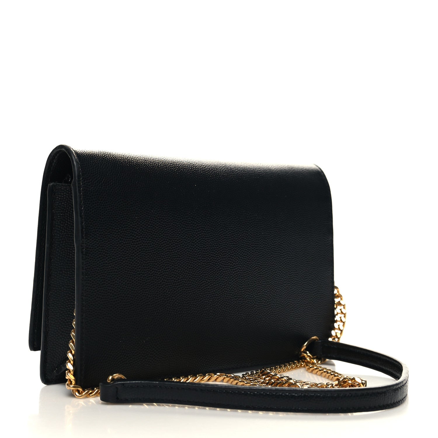 Saint Laurent Grain De Poudre Classic Monogram Kate Tassel Chain Wallet Black 3 of 11