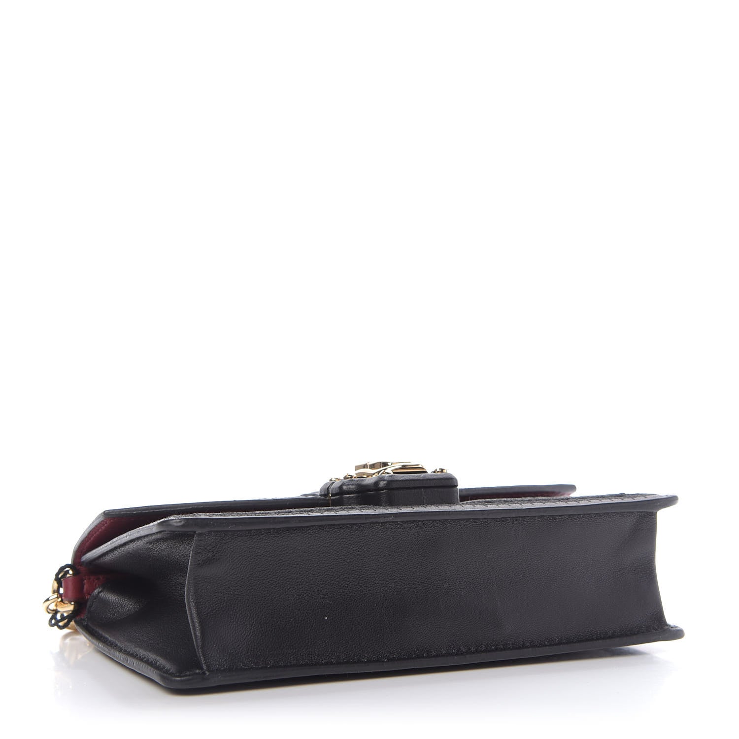 Dolce & Gabbana Calfskin Lace Embroidered Lucia Mini Clutch Shoulder Bag Black 4 of 8