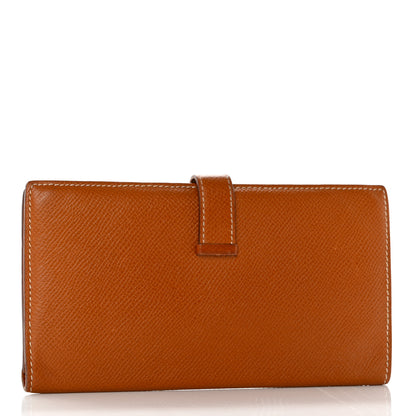 Hermes Epsom Bearn Gusset Wallet Gold 3 of 10