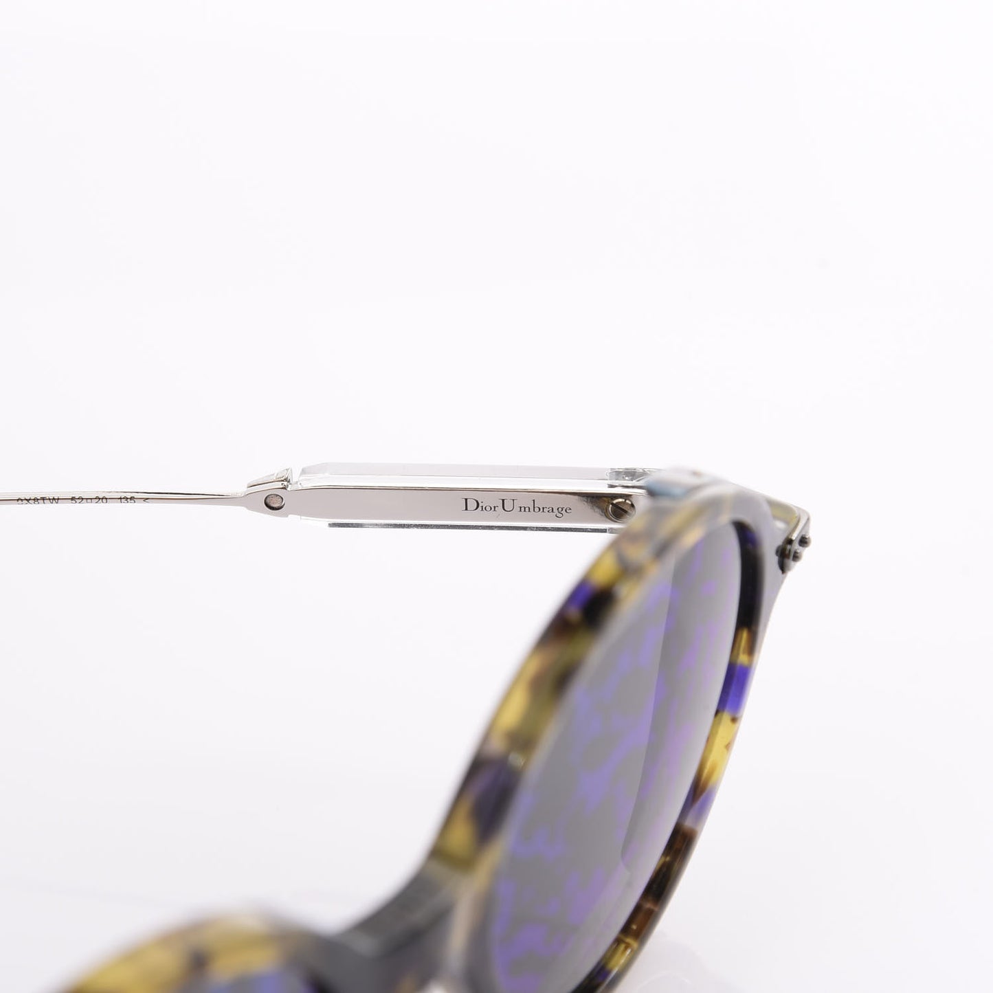 Acetate Leaf Print Umbrage Round Sunglasses Green Foliage
