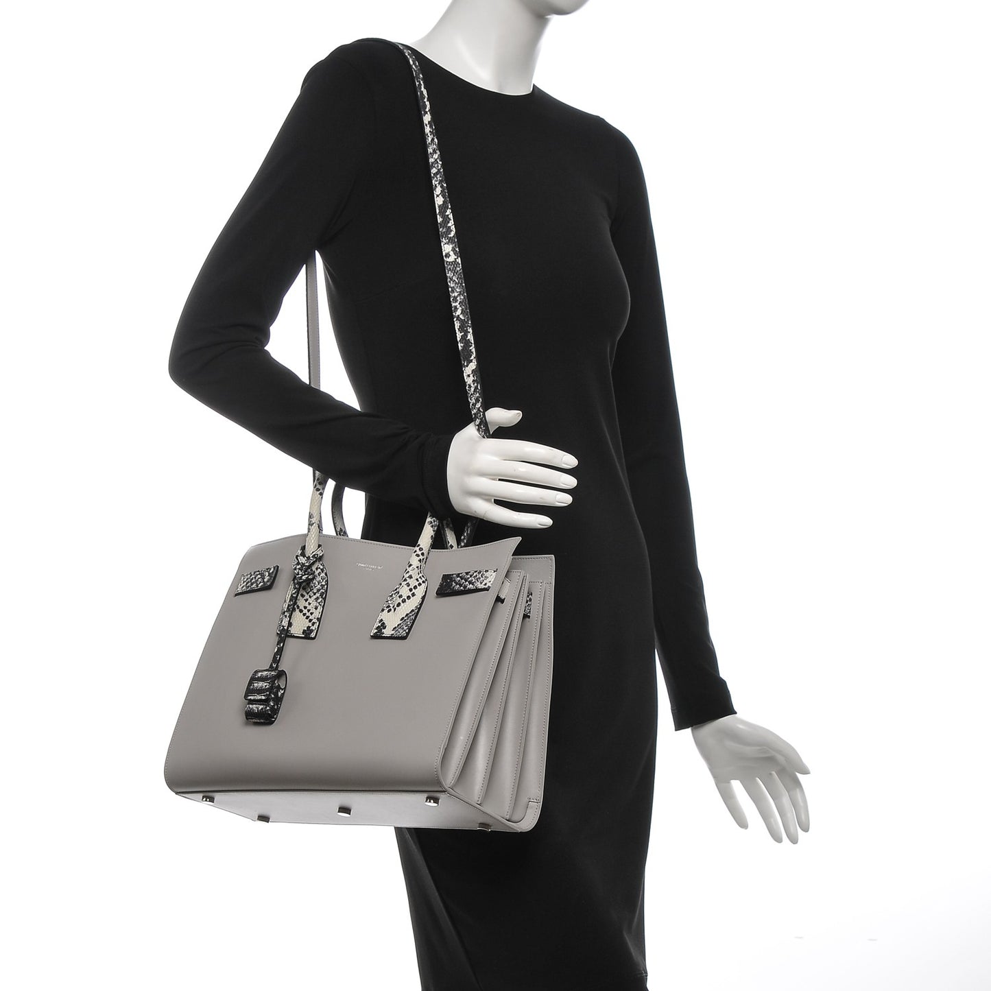 Calfskin Embossed Python Small Sac De Jour Souris