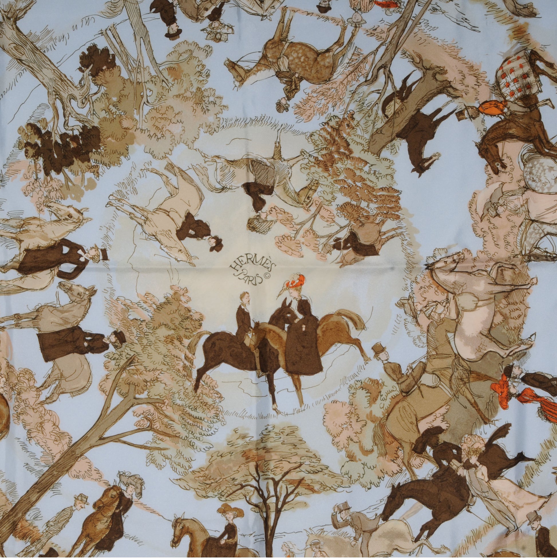 Hermes Silk Les Amazene Scarf 90 1 of 6